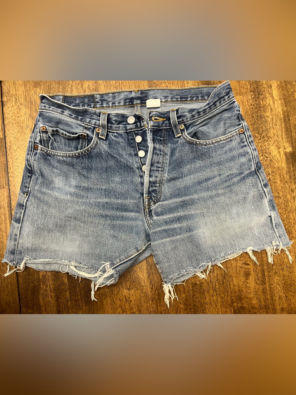 Vintage Levi's Blue Denim Jeans with Gold Stitching